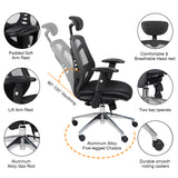 Reclining Office Chair High Back 300 LB Capacity