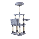 Cat tree-light gray with pentagonal cat litter, Activity Tree