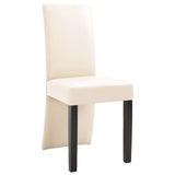 Dining Chairs 4 pcs Cream Faux Leather