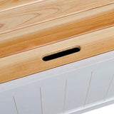 Storage Bench 49.6"x16.5"x29.5" Wood White