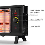 RH-02 ETL Portable Radiant Heater Indoor Space Heater Rapid Heating with Adjustable Thermostat