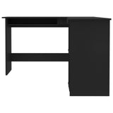 L-Shaped Corner Desk Black 47.2"x55.1"x29.5" Chipboard