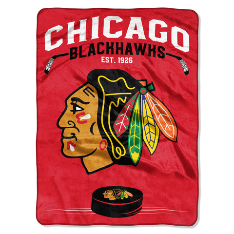 Blackhawks OFFICIAL National Hockey League, "Inspired" 60"x 80" Raschel Throw by The Northwest Company