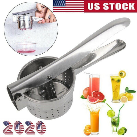 Multi-function, convenient manual stainless steel juicer, garlic tamper, garlic, ginger, juice