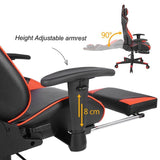 Gaming Chair Reclining Swivel With Lumbar Support & Butterfly Seat Plate