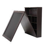 Floating Wall Mounted Table, Foldable Desk with Storage Shelves and Blackboard