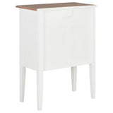 Sideboard White 21.3"x11.8"x31.5" Solid Wood