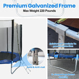 8FT Trampoline with Safety Enclosure Net and Ladder Bounding Table; Trampoline Combo Jumping Trampoline Fitness