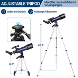 Astronomical Telescope; 70/400mm Refractor Telescope for Adults Kids Beginners