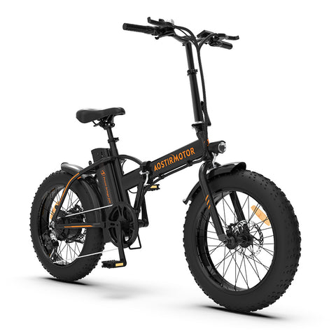 AOSTIRMOTOR Folding Electric Bicycle 500W Motor 20" Fat Tire With 36V/13Ah Li-Battery RT