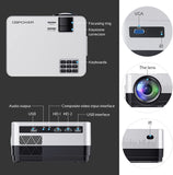 DBPOWER WiFi Projector, Upgrade 8500L Full HD 1080p Video Projector with Carry Case, Support iOS/Android Sync Screen, Zoom&Sleep Timer, 4.3' LCD Home Movie Projector Compatible w/Smart Phone/Laptop