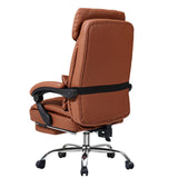 High quality black Faux leather office chair With Footrest Receliner Swivel