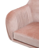 Eimer Office Chair in Peach Velvet & Chrome  YJ