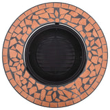 Mosaic Fire Pit Terracotta 26.8" Ceramic