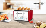 4-slice stainless steel toaster