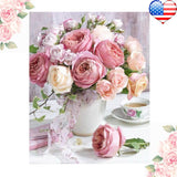 DIY 5D Diamond Painting Kit Full Drill Flower Embroidery Cross Stitch Art Craft