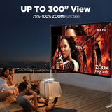 MOOKA Native 1080P Projector with WiFi and Bluetooth, 8500L FHD Movie Projector for Outdoor