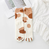 Free shipping Women Girls Winter Cat Claws Cute Thick Warm Sleep Floor Socks