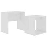 Coffee Table Set White 18.9"x11.8"x17.7" Chipboard