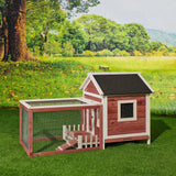 Wooden Rabbit Chicken Bunny Hutch Cage White Picket Fence