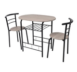 Best Choice Products 3-Piece  breakfast bar set  Table Furniture Set for Kitchen, Bar,, Compact, Space-Saving Design - Black