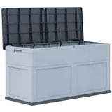 Garden Storage Box 84.5 gal Gray Black