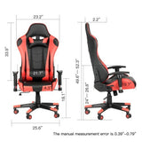 Free shipping Gaming Chair Office Chair High Back Computer Chair PU Leather Desk Chair PC Racing Executive Ergonomic Adjustable Swivel Task Chair with Headrest and Lumbar Support