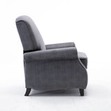 Push Back Accent Recliner Classical Recliner Chair Ergonomic Lounge Fabric Recliner Chair Padded Seat for Living Room Single Sofa Recliner--Support Pickup