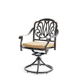 Elizabeth Cast Aluminum Garden Furniture 3 Pcs Set with Cushions -Bronze