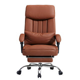 High quality black Faux leather office chair With Footrest Receliner Swivel