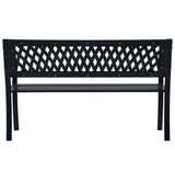 Garden Bench 49.2" Black Steel