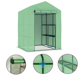 Greenhouse with Shelves Steel 56.3"x56.3"x76.8"