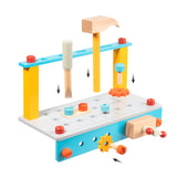 ROBUD Wooden Workbench Set for Kids Toddlers, Pretend Play Construction