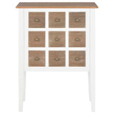 Sideboard White 21.3"x11.8"x31.5" Solid Wood