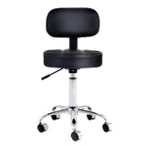 CoVibrant Well Cushioned Adjustable Rolling Stool with Back for Office Desk Home Kitchen Massage Medical Salon Artist