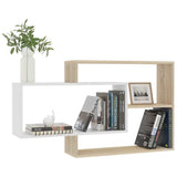 Wall Shelves White and Sonoma Oak 40.9"x7.9"x23.6" Chipboard