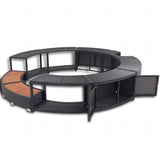 Spa Surround Poly Rattan Black