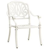 3 Piece Bistro Set Cast Aluminum White