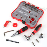 29Pcs Mini Ratchet Rotatable Screwdriver Multi Tool Bits Set 1/4" Drive Socket Wrench Kit