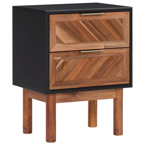 Nightstand 15.7"x11.8"x20.9" Solid Acacia Wood and MDF