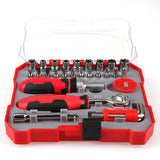 29Pcs Mini Ratchet Rotatable Screwdriver Multi Tool Bits Set 1/4" Drive Socket Wrench Kit