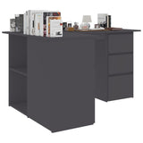 Corner Desk Gray 57.1"x39.4"x29.9" Chipboard