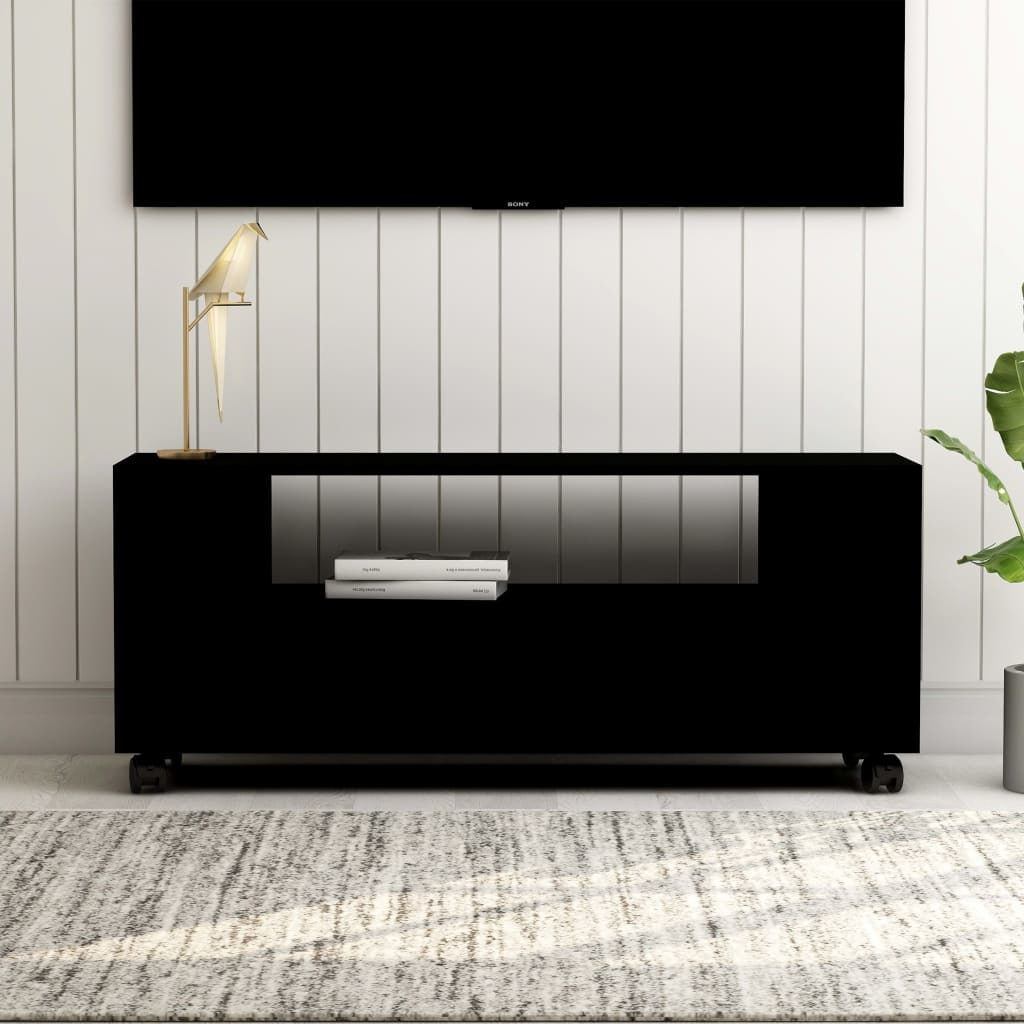 TV Cabinet Black 47.2"x13.7"x16.9" Chipboard