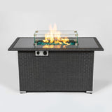 Outdoor 44" Gas Propane Fire Pit Table