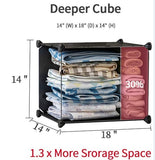 12 Cube Organizer Stackable Plastic Cube Storage Shelves