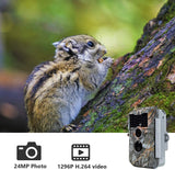 Wireless Bluetooth WIFI 24MP Photo 1296P H.264 MP4 Video Motion Activated Waterproof No Luminous Infrared Suitable for Wildlife Hunting; Home Security and Yard Farm Monitoring