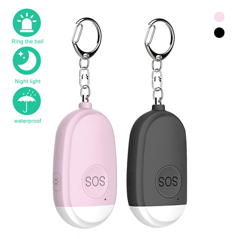 2Pcs USB Rechargeable 130dB Safety Personal Alarms Siren for Women Kids Elder