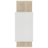 Wall Shelves White and Sonoma Oak 40.9"x7.9"x23.6" Chipboard