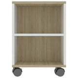 TV Cabinet White and Sonoma Oak 47.2"x11.8"x16.9" Chipboard