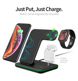 Z5 Split 3 in 1 Multi-function Fast Wireless Charger for Mobile Phone Headset Smart Watch Wireless Charger white